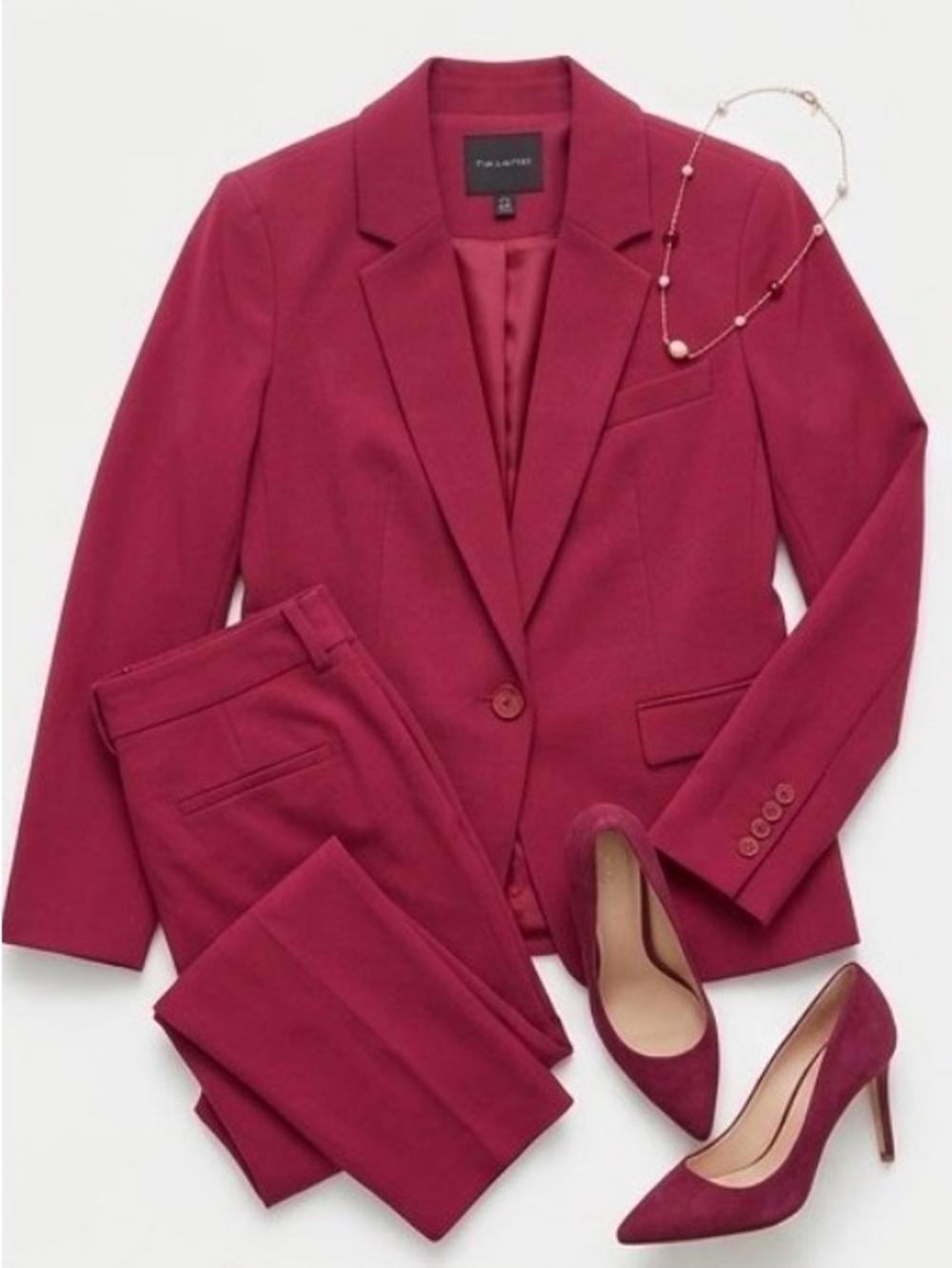 The Limited Burgundy Women's Blazer and Pants Set